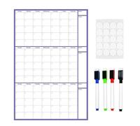 Lavagna Bianca Calendario Planner Mensile Trimestrale Riutilizzabile Senza | Calendario Cancellabile A Secco Per Ufficio Per Studente Docente Consulente Scuola a Casa Camera Studio Aula Uffic