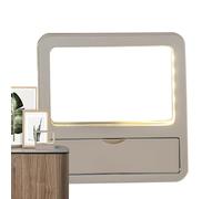 Lavagna bianca cancellabile a secco, tavoletta riutilizzabile per scrivere con luce notturna, 16 x 12 x 4 cm, bacheca multiuso per messaggi, decorazione da scrivania per casa, dormitorio, camera da