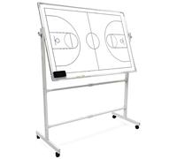 Lavagna bianca con ruote bifacciali, cancellabile a secco, per tattiche di basket e calcio, con pennarelli magnetici, penna e gomma, per allenamento quotidiano
