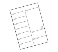 Lavagna bianca da frigorifero per lavagna messaggi, 297 x 420 mm, planner settimanale per la famiglia