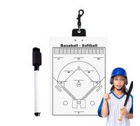 Lavagna bianca double-face per softball, con penna cancellabile, per arbitri e arbitri, per allenatori di softball per sport all'aria aperta
