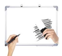 Lavagna Bianca Magnetica | 30 x 40 cm Con Cornice Per Frigo E Blocco Note - Lavagna Cancellabile a Secco Magnetica | Per Ufficio Casa Scuola Insegnanti E Alunni Agenda