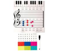 Lavagna bianca magnetica a secco cancellare, personale musicale a secco Erase Board,Note musicali magnetiche a due lati BLANCBOOD - Le forniture per insegnare al pianoforte includono un pennarello