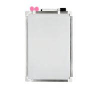 Lavagna Bianca Magnetica Cancellabile con Pennarello Nero, Cancellino e 2 Magneti - Multicolore Multiformato - Per Bambini Disegno, Scuola, Casa, Ufficio, Cameretta, Studio (20x30 CM, ROSA)