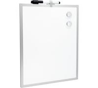 ® - Lavagna Bianca Magnetica Piccola Con Cornice in Alluminio per Casa E Ufficio