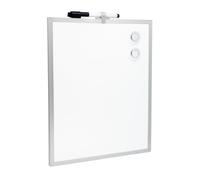 Lavagna bianca magnetica piccola con cornice in alluminio per casa e ufficio