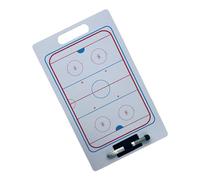 Lavagna bianca per hockey su ghiaccio, 42 cm x 25 cm, con pennarello per piano di gioco e dimostrazione di arbitri