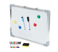 Lavagna bianca Relaxdays, con accessori, cancellabile, magnetica, 30 x 40 cm, bianca