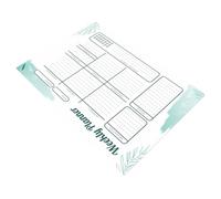Lavagna Bianca Settimanale Adesiva in PVC Verde per Ufficio e Casa | Layout a Sette Giorni Note Chiare, Superficie Cancellabile, per Vetri e Scrivanie, Organizzazione Visibile