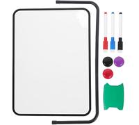 Lavagna Bianco 1 Set Double Sided Whiteboard Dry Erase Erasable Message Written Board Desk(Black)