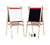 Lavagna Bifacciale a Cavalletto Regolabile 3 in 1 con Rotolo