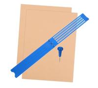 Lavagna Braille 27 Righe 30 Colonne in Plastica Penna | Set da 1 Pezzo, 3 Fogli di Pratica Inclusi, Blu, Struttura Semplice
