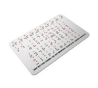 Lavagna Braille in Rilievo con Alfabeto, Numeri e Simboli | Acciaio Inossidabile, Leggero e Resistente All'usura, per Casa e Viaggio, Uso Sicuro per Ciechi