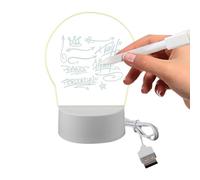 Lavagna cancellabile a secco a LED - Bacheca da tavolo con penna - Lampada da scrivania a luce soffusa, lavagna acrilica cancellabile a secco lavabile e riscrivibile per uffici domestici