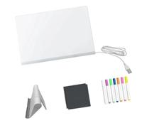 Lavagna cancellabile a secco con luce LED bacheca nota promemoria acrilico disegno riscrivibile marcatore messaggio acrilico disegno led nota con supporto e penna