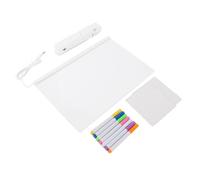 Lavagna cancellabile a secco in acrilico con 7 pennarelli ad asciugatura rapida multiuso bianca per appunti di pianificazione casa ufficio