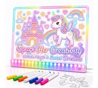 Lavagna Cancellabile, Lavagnetta Cancellabile Bambini, Giochi Bambina 2 3 4 5 6 7 8 Anni Regalo Bambina Bambino Bimbo 2-12 Anni Tavoletta Grafica Maschio Lavagnetta Lavagna per Bambini (Bianco)