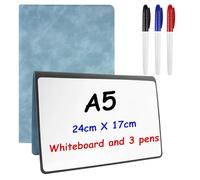Lavagna Cancellabile Piccola con 3 Penna a Colori, A5 Portatile Lavagna Bianca Cancellabile 24 X 17cm, Riutilizzati Doppia Faccia Lavagna, Portable Whiteboards per Studio, Bozza, Appunti, Liste