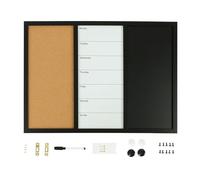 Lavagna combinata Relaxdays 3in1, HxL: 50x70 cm, whiteboard, bacheca, lavagna a gesso, memoboard magnetico, multicolore