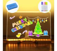 Lavagna con messaggi a LED, lavagna luminosa con colori, lavagna da disegno illuminata, lavagna da disegno/scrittura a LED in acrilico, lavagna magica luminosa per messaggi con luce, per casa e