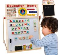 Lavagna con pallottoliere magnetica in legno gessetti e pennarello per bambini