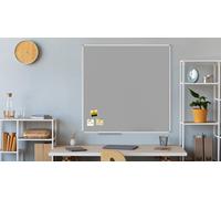 Lavagna con superificie in feltro GRIGIO 120×120 cm cornice in alluminio