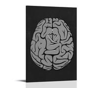Lavagna creativa pittura coppia abbracciare cervello umano fantasy arte classica poster stampa ufficio salute mentale terapia decorazione psicologo guida consulente poster arte vintage, tela da parete