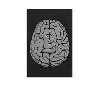 Lavagna creativa pittura coppia abbracciare cervello umano fantasy arte classica poster stampa ufficio salute mentale terapia decorazione psicologo guida consulente poster arte vintage, tela da parete