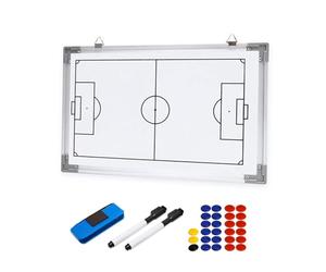 Lavagna da Allenamento Cancellabile A Secco su Entrambi i Lati, Tavola da Allenamento Magnetica con Pennarello, Gomma, Pezzi Degli Scacchi Magnetici