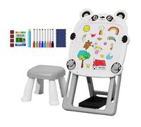 Lavagna da disegno a doppia faccia, lavagna magnetica regolabile per bambini | Lavagna da disegno in piedi | Lavagna magnetica pieghevole e cavalletto bianco | Lavagna per bambini