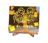 Lavagna da disegno a LED, Doodleglow, lavagna luminosa da disegno, pad fosforescente, bacheche da scrivania, note a LED, stimola l'immaginazione, sviluppa abilità motorie, ideale per casa e viaggi