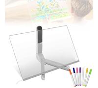 Lavagna da disegno a LED, lavagna luminosa con supporto regolabile e penne colorate, bacheca in acrilico per scuola, casa, bar, ufficio, 30 cm x 20 cm
