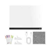 Lavagna da disegno a LED per bambini, lavagna da disegno colorata con supporto, blocco note in acrilico cancellabile con penne a 7 colori, per casa, ufficio, scuola, appartamento, aula, viaggi