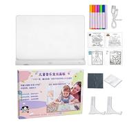 Lavagna da disegno a LED riutilizzabile: lavagna per scrivere con messaggi in acrilico, per bambini in età prescolare, ragazzi e ragazze, scuola domestica, campeggio estivo per attività di gruppo