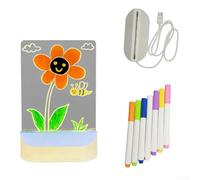 Lavagna da disegno in acrilico abilitata USB con luce notturna calda per bambini per incoraggiare la creatività e la pratica artistica (verticale)
