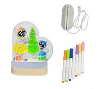 Lavagna da disegno in acrilico alimentata tramite USB per bambini con luce notturna morbida e calda per supportare il tempo di disegno focalizzato e piacevole (a forma di cuore)