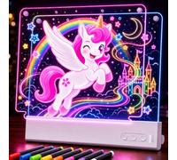 Lavagna da Disegno LED Magica da 16" per Bambini- Regalo Bambina 3-10+ Anni | 2 Pannelli per Creare Scene Separate e Disegnare in 2, Sviluppa il Pensiero Spaziale e la Creatività - Regalo di Compleanno