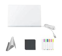 Lavagna da disegno luminosa, con penna a 7 colori, supporto regolabile, superficie cancellabile a secco e di scrittura USB, blocco da disegno a LED, per notte, casa, scuola, vacanze, arte