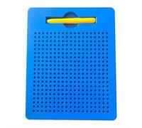 Lavagna da disegno magnetica nera, in ardesia magica, gioco magnetico con palline e penna per ragazzi e ragazze, lavagna portatile per apprendimento per viaggi in auto e in aereo (blu)