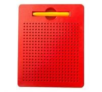 Lavagna da disegno magnetica nera, in ardesia magica, gioco magnetico con palline e penna per ragazzi e ragazze, lavagna portatile per apprendimento per viaggi in auto e in aereo (rosso)