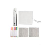 Lavagna da disegno per bambini, lavagna a LED con 7 penne colorate, lavagna cancellabile a secco con supporto regolabile (piccola)