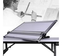 Lavagna da disegno portatile A2 con barra di movimento parallela, angolo di inclinazione a 6 livelli, strisce in acciaio inox, borse per studenti, architetti, professionisti del design