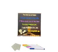 Lavagna da disegno trasparente con luci a LED, per bambini, fai da te, cancelleria, alimentata tramite USB, 1 ml, Qmv583 (A, 15 x 15 cm)