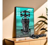 Lavagna da parete per Lego Tech*nic Mercedes-AMG F*1 W14 E Performance Race Car 42171, 50 x 80 cm per supporto da parete per auto Lego