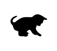 Lavagna da parete Silhouette - 45,5x29 cm - forma gatto - nero - Securit