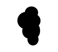 Lavagna da parete Silhouette - 48,5x30 cm - forma nuvola - nero - Securit