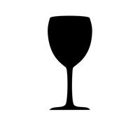 Lavagna da parete Silhouette - 50x23 cm - forma bicchiere - nero - Securit