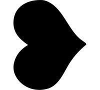 Lavagna da Parete Silhouette Securit - 50x30 cm - Cuore - FB-HEART (Nero)