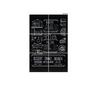 Lavagna da parete XXL - 40x40 cm - nero - Securit - set 6 pezzi affiancabili