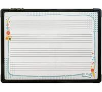 Lavagna da Scrittura A Doppia Faccia con Pentagramma Musicale Telaio in Alluminio Nero Leggero E Portatile per La Creazione di Corsi di Formazione per L'insegnamento Vocale, Blue, 45X60CM